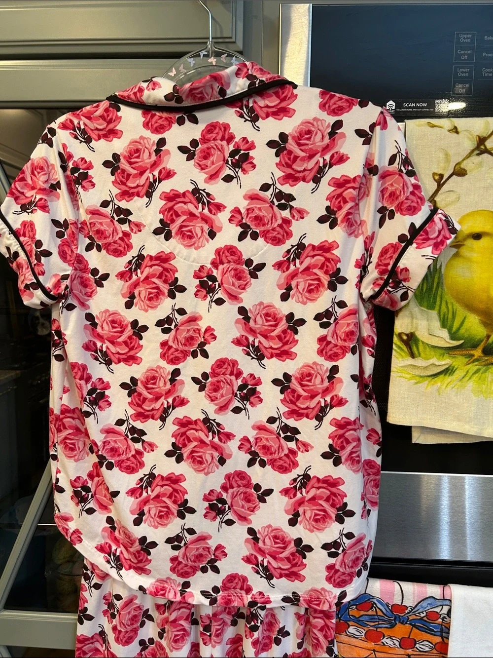 kate spade Pink Floral Roses Short-Sleeve Pajama Set Small